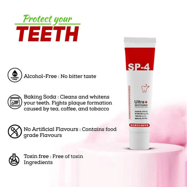 SP4 Ultra Whitening Probiotic Toothpaste (Pack of 2)
